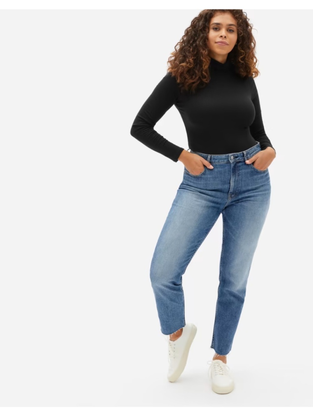 Everlane The Curvy Cheeky Jean Blue Wash Women's Size 35 Regular, New